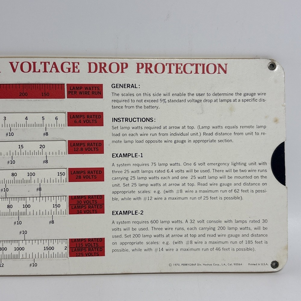 Exide Lightguard Emergency Lighting Selector Wiring Voltage Drop Slide Chart