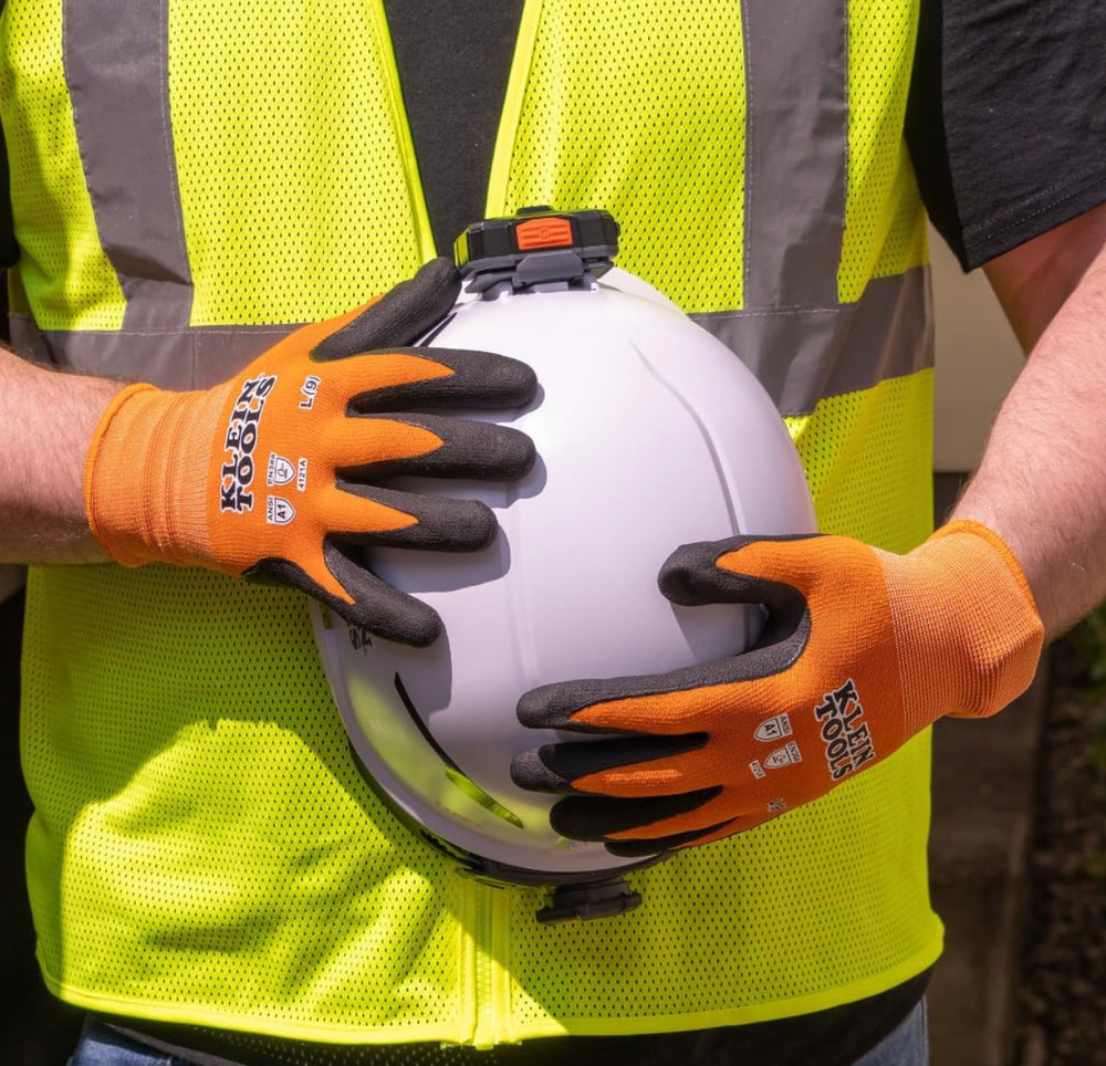 Klein Tools 60581 Work Gloves Large 2-Pair Cut Resistant ANSI A1 Nitrile Touchsc