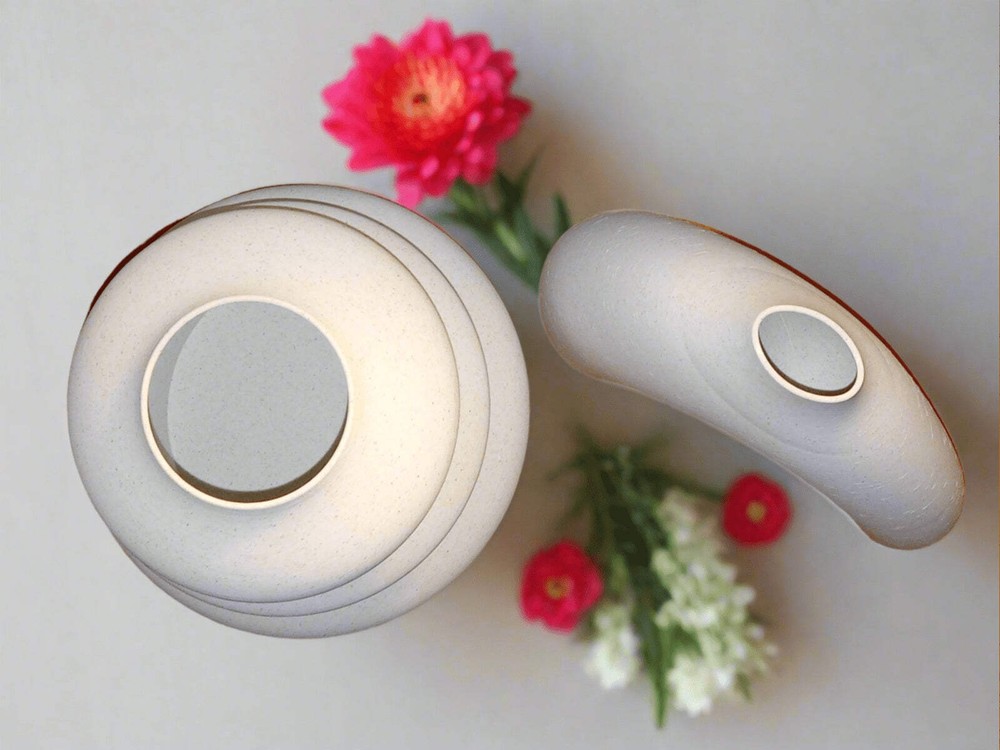 3D Printed Continuing Elegance Duo Vase Set