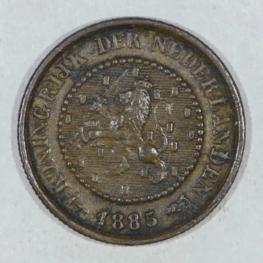 1885 Netherlands 1/2 Cent Half Cent Z223