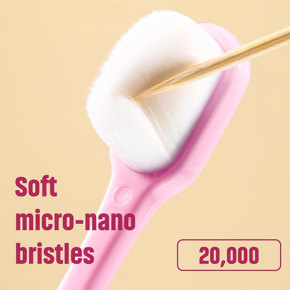 4 Pieces Extra Soft Toothbrushes Micro Nano Manual Toothbrush for Sensitive...