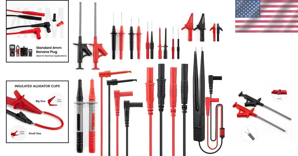 Replaceable Probes Set with Alligator Clips