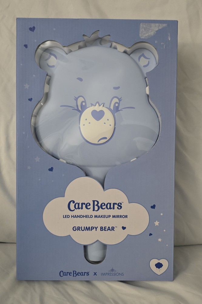 Care Bears LED Handheld Makeup Mirror With Grumpy Bear Prints, USB-C...