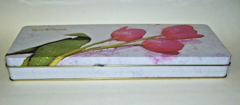 Hinged Tulips Tin Box