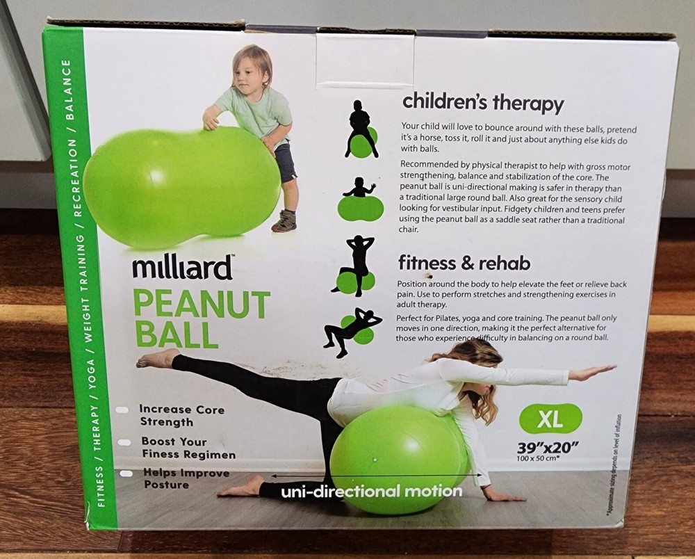 Milliard Excersize/therapy Peanut Ball - Size XL -NIB