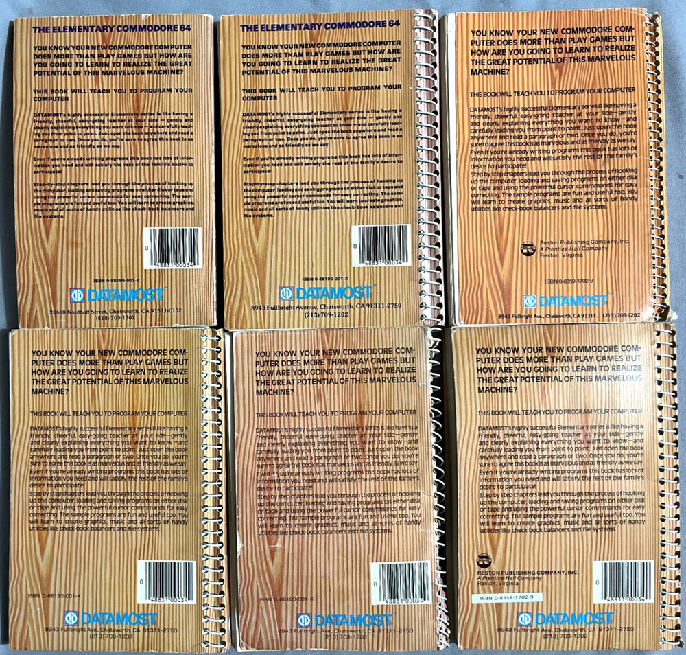The Elementary Commodore 64 by W.G. Sanders-Commodore Computer OS- DATAMOST 1983