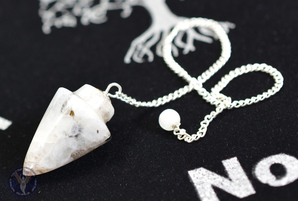 Rainbow Moonstone Pendulum AA Quality Hand Polished for Divination Dowsing