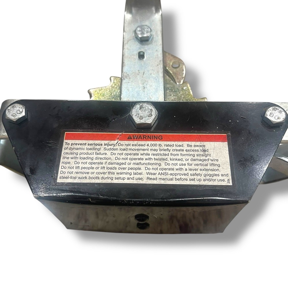 Haul-Master 4000 LB Cable Winch Puller Come-Along Ratchet Puller 57191 Hooks