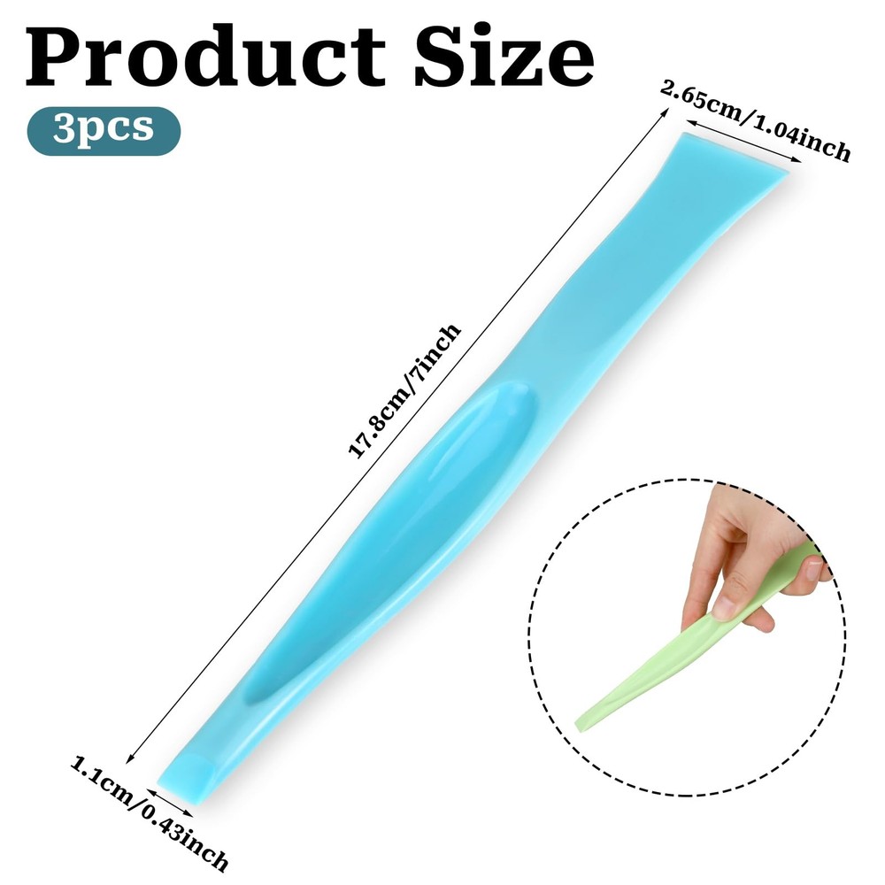 2 in 1 Plastic Scraper Tool,Multi-purpose No-Scratch Scraping Tools Small Scr...