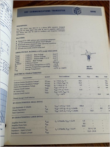 Solid State Scientific RF Transistors Data Book 1973 - Specs Applications & More