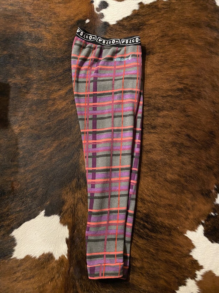 VOLCOM PINK PLAID Performance Dry Warm Sweats