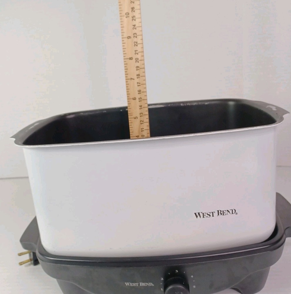 Vtg West Bend Slow Cooker Pot Only - White