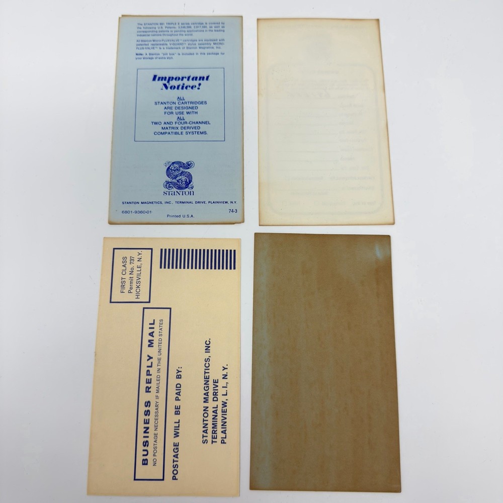 (Box & Papers Only) - Stanton 681 Triple E