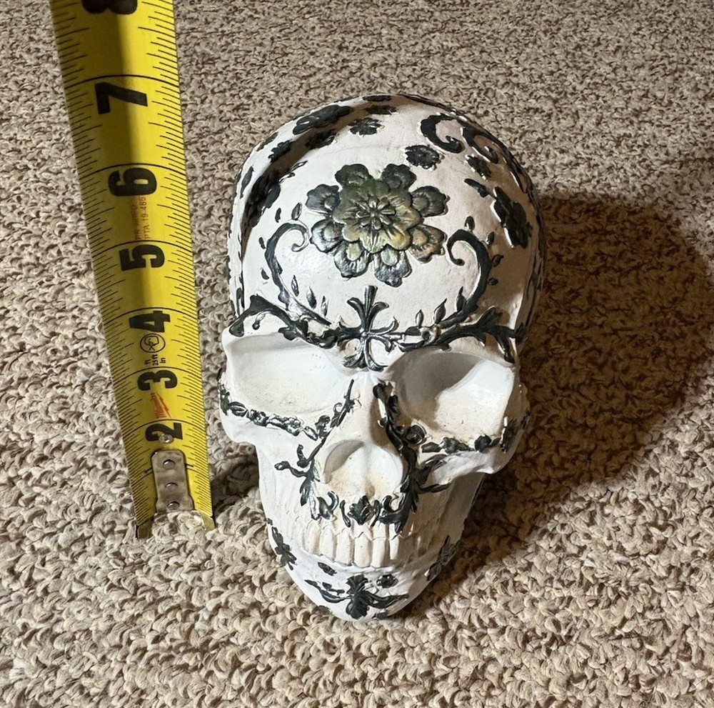 Hand Painted Skull Decor