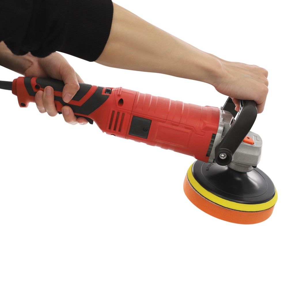 Car Polishing Machine Set with 7 Speeds, Durable Design, Red