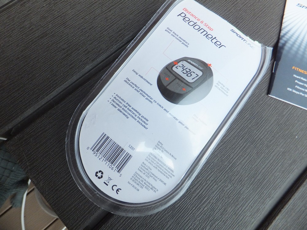 New Open Package 2 Function Sportline Distance & Step Walking Pedometer