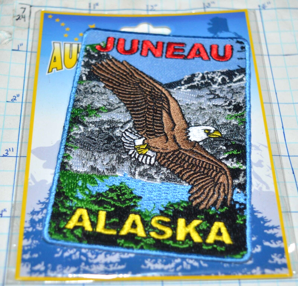 JUNEAU ALASKA SOARING BALD EAGLE NIP SOUVENIR PATCH