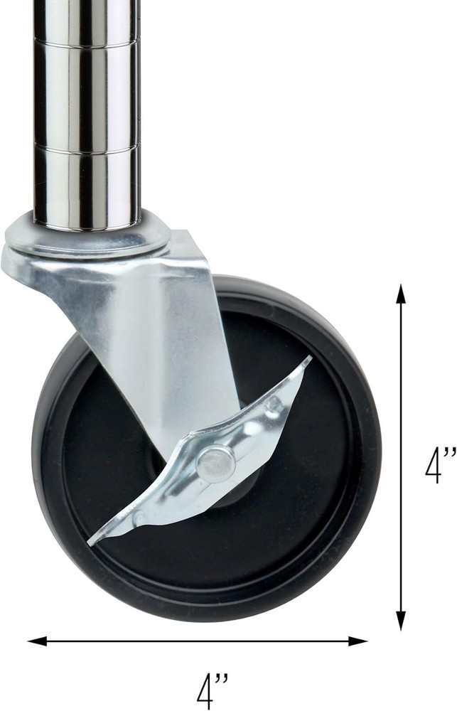 5-Tier Steel Shelving Unit Bundle with 4" Caster Wheels