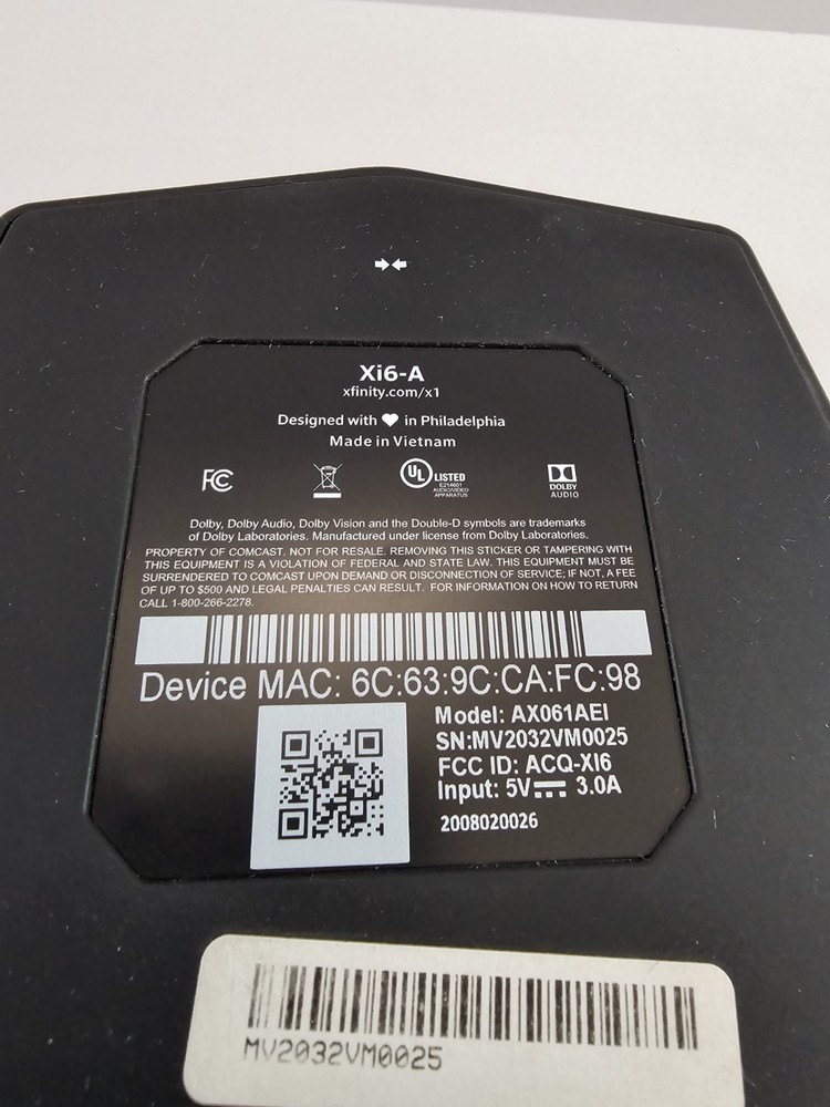 Xfinity Xi6-T TX061AEI Streaming - No Cords