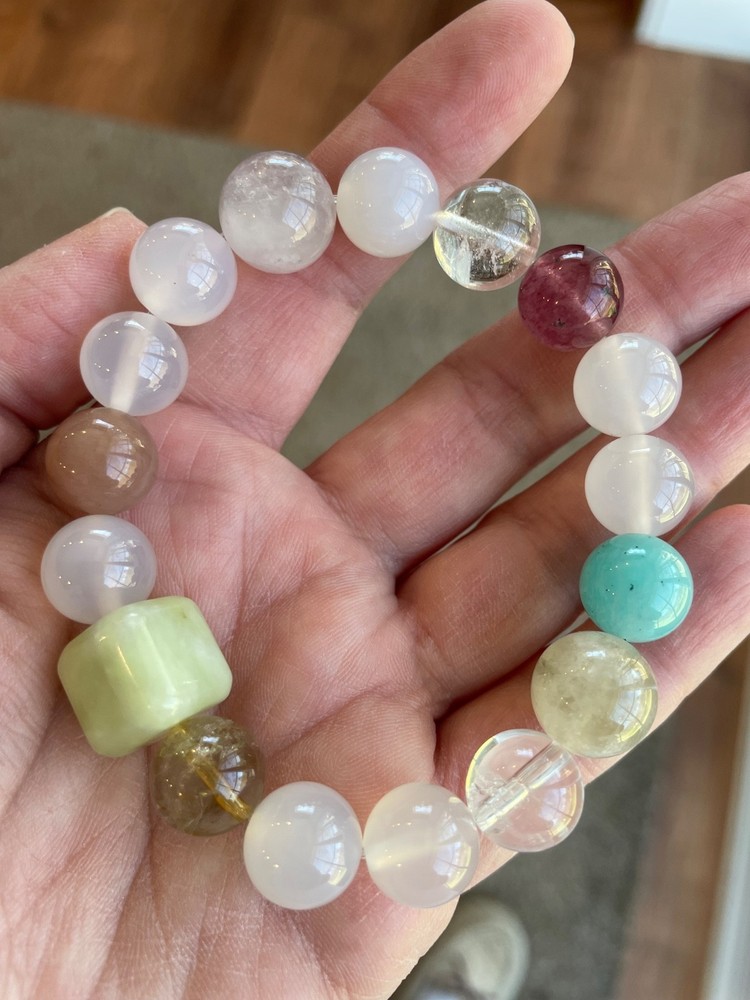 Agate and citrine design bracelet