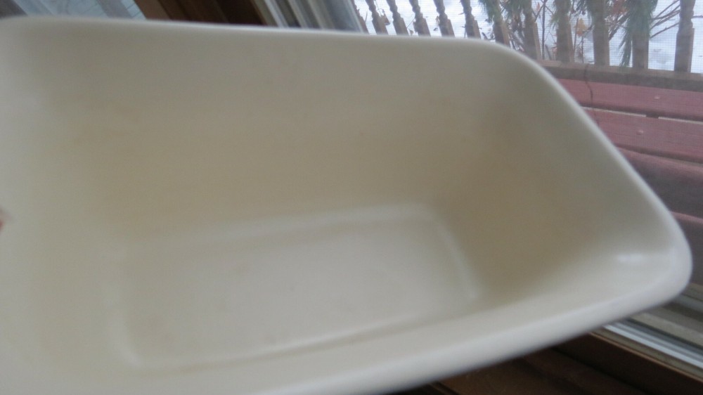 Haeger White Vintage rectangle planter ribs