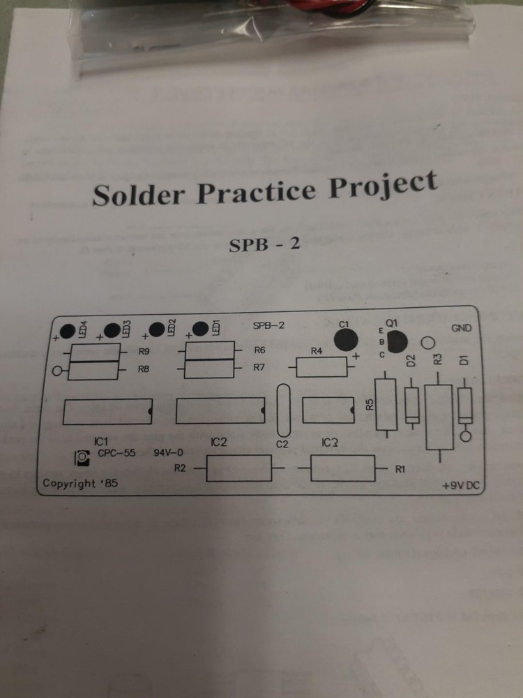DIY Electronic Project, Beginner Soldering Practice Kit with Assembly Guide