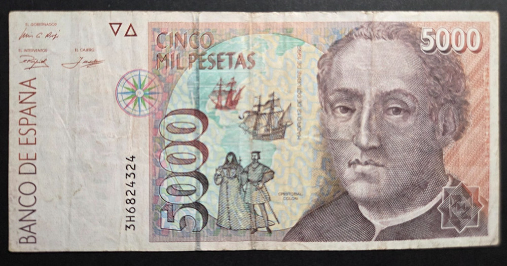 Spain 5000 Pesetas 1992 VF