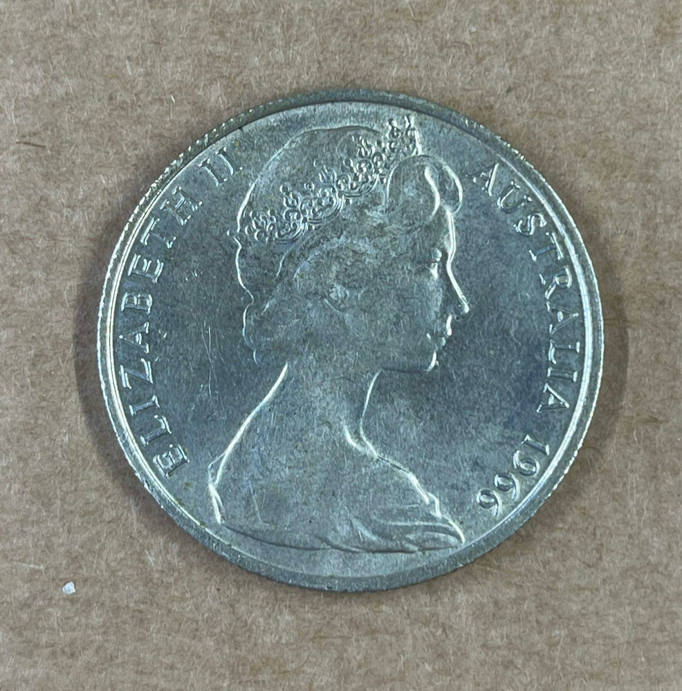 1966 Australian First Round Silver 50c Coin - 80% Silver