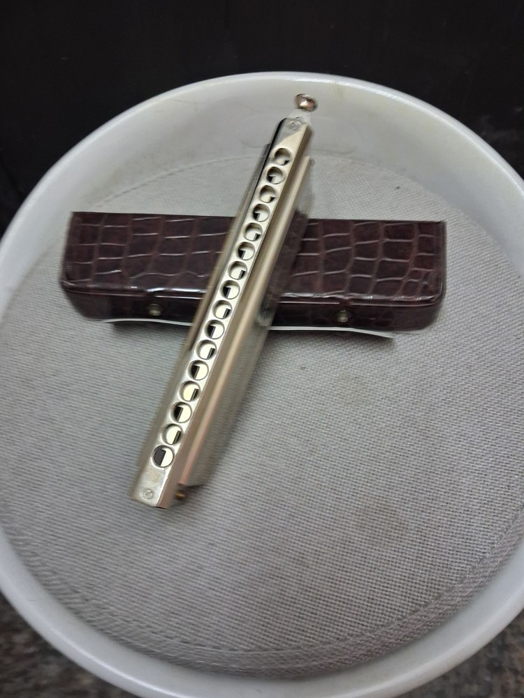 hohner professional mouth harmonica with case excellent condition