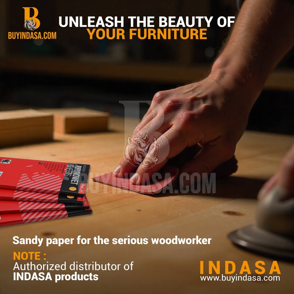 Indasa 50 PCS Half Sheets 5.5" x 9" Wet & Dry Sanding Sheets, 1000 - 2500 Range