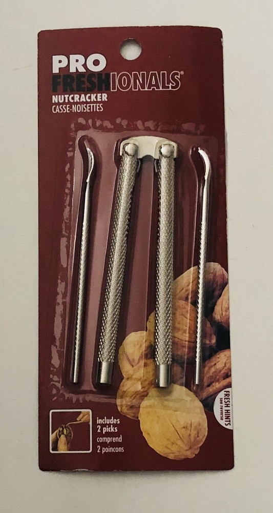 PRO FRESHIONALS 3 Piece Metal Nutcracker Set Includes 2 Nutcracker. NWT