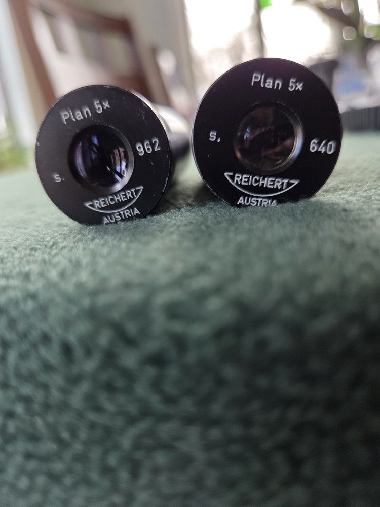 (1) MICROSCOPE EYEPIECE REICHERT AUSTRIA Plan 5X (2 available)