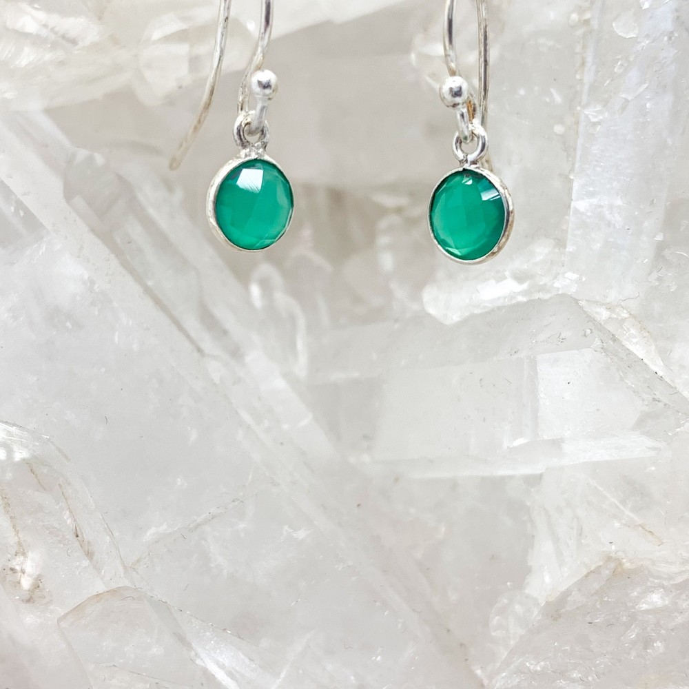 Green Onyx Earrings $30