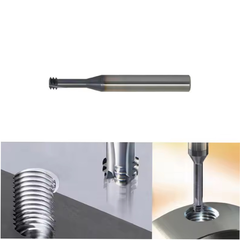 Solid Carbide Thread Mill UNC 8-32 TPI HRC60 3 Teeth Thread End Mill Cutter