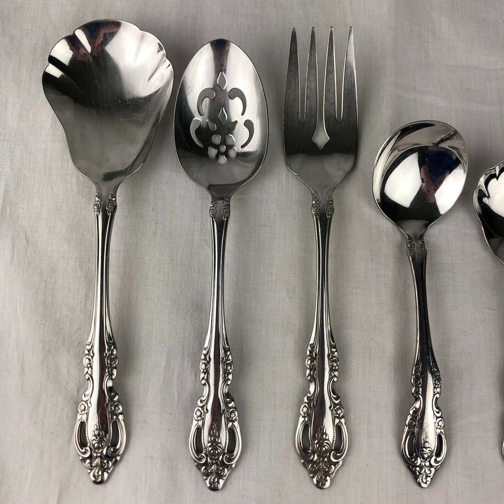 Oneida Community Brahms Stainless Flatware 7 Serving Pc Sauce Ladle Meat Fork