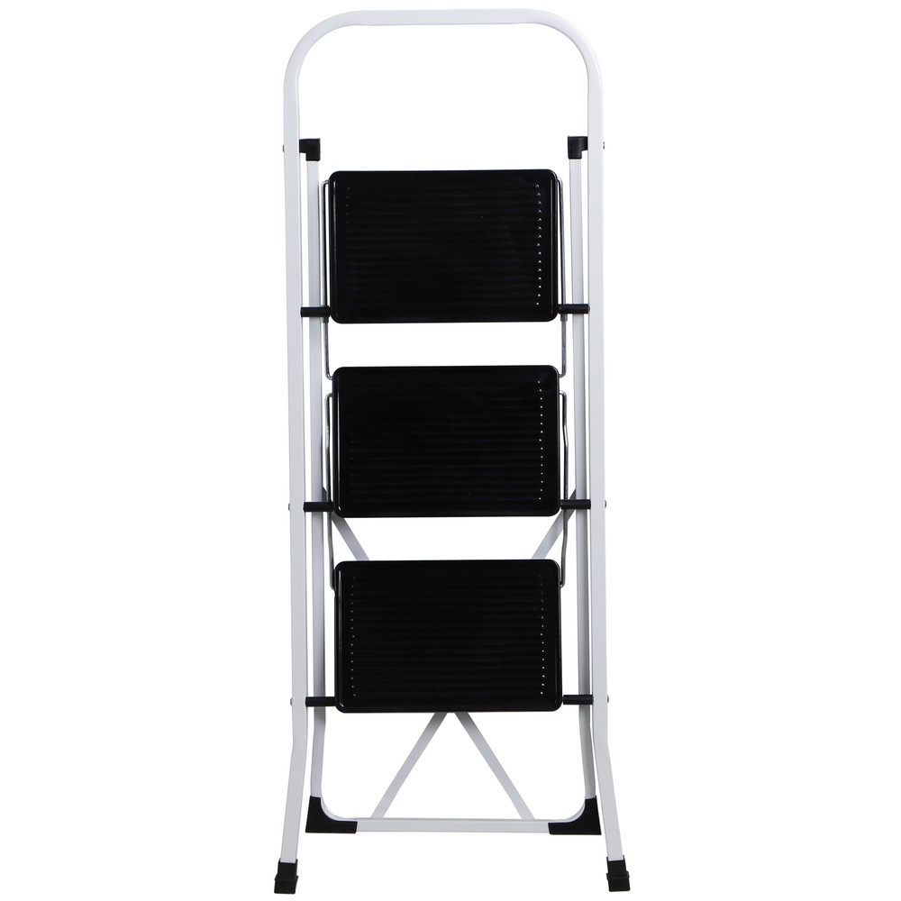 3 Step Ladder Folding Step Tool Pedal Anti-Slip for Kitchen Garage Library Home