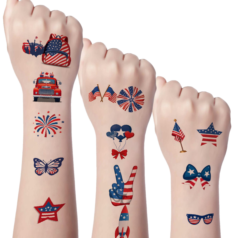 63pcs Temporary Tattoo Waterproof Long-lasting Body Stickers Star Patterns