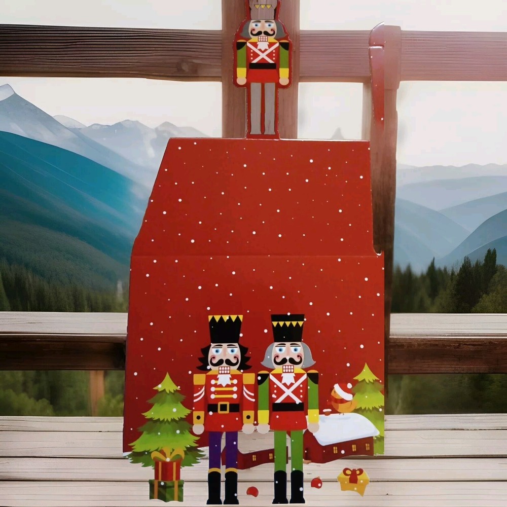 24 Assorted Small Christmas Gift Boxes Unassembled 4"×4"×4" Perfect For...