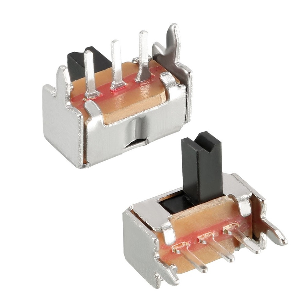 20pcs 7mm Horizontal Slide Switch 1P2T 3 Terminals Pcb Latching