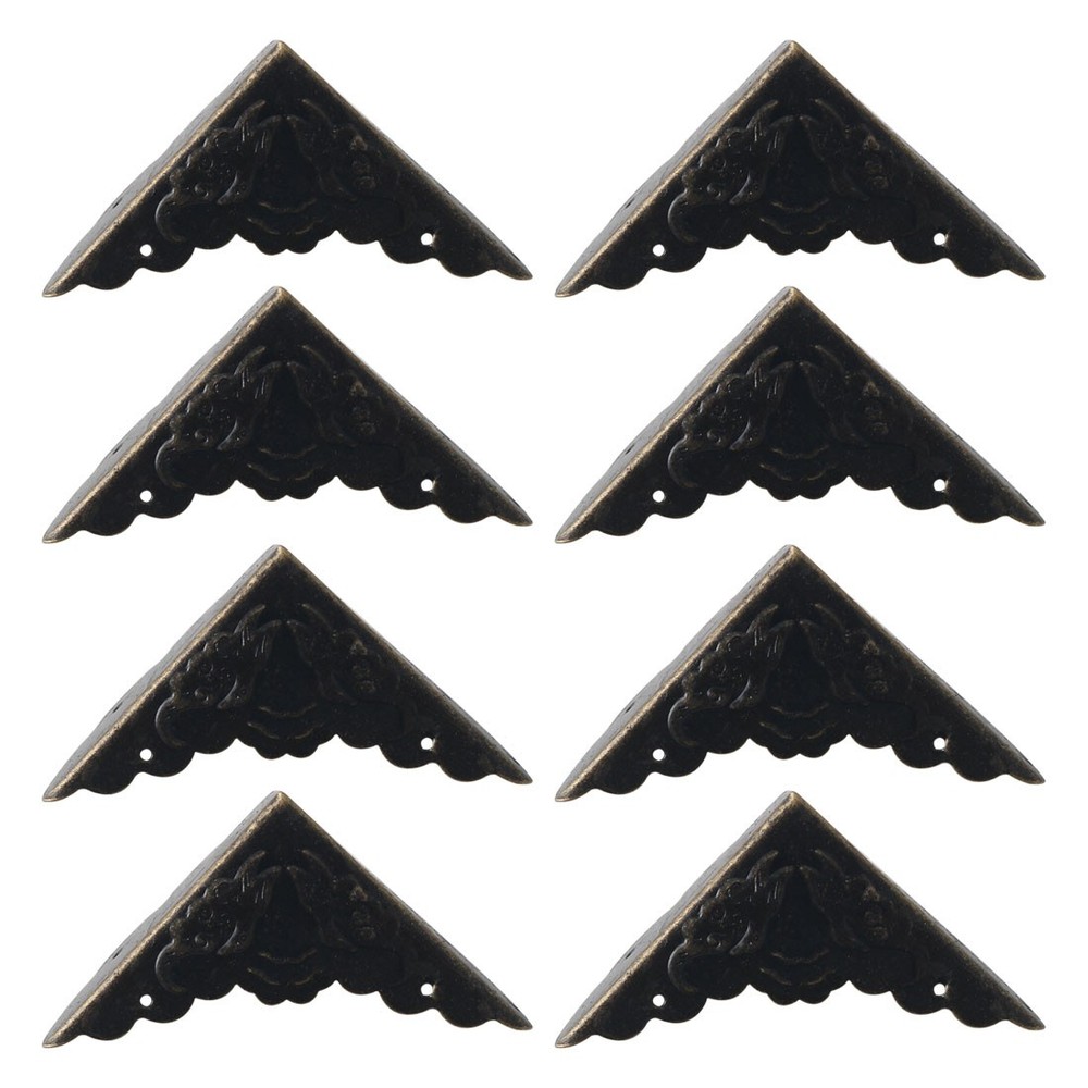 Vintage Corner Protective Box Triangle Frame Edge Corner Protections, 8pcs