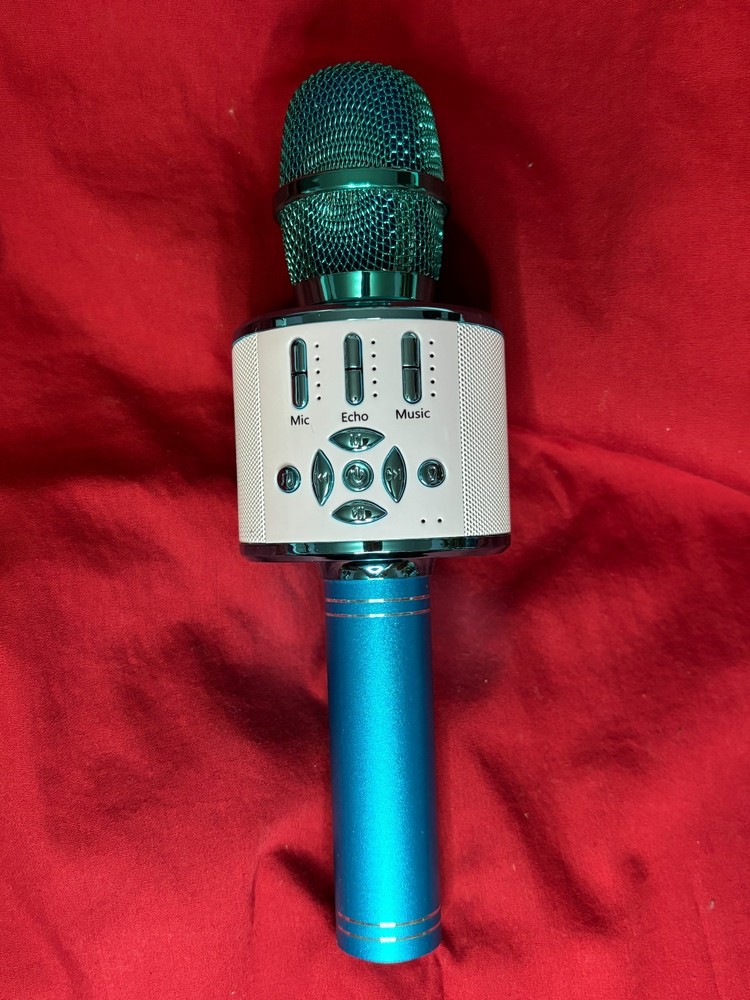 Karaoke Wireless Microphone - Blue in Color