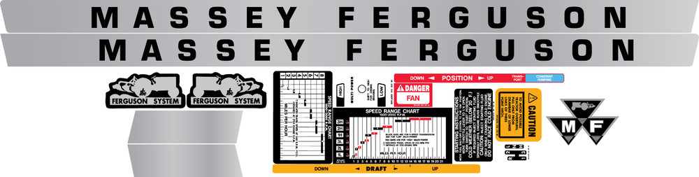 Massey Ferguson 135 Gasoline Complete Decal Kit