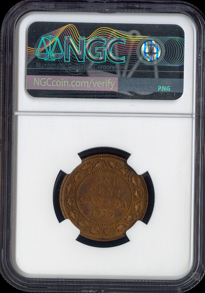 1919 Canada Cent NGC MS62 BN - George V - Quality