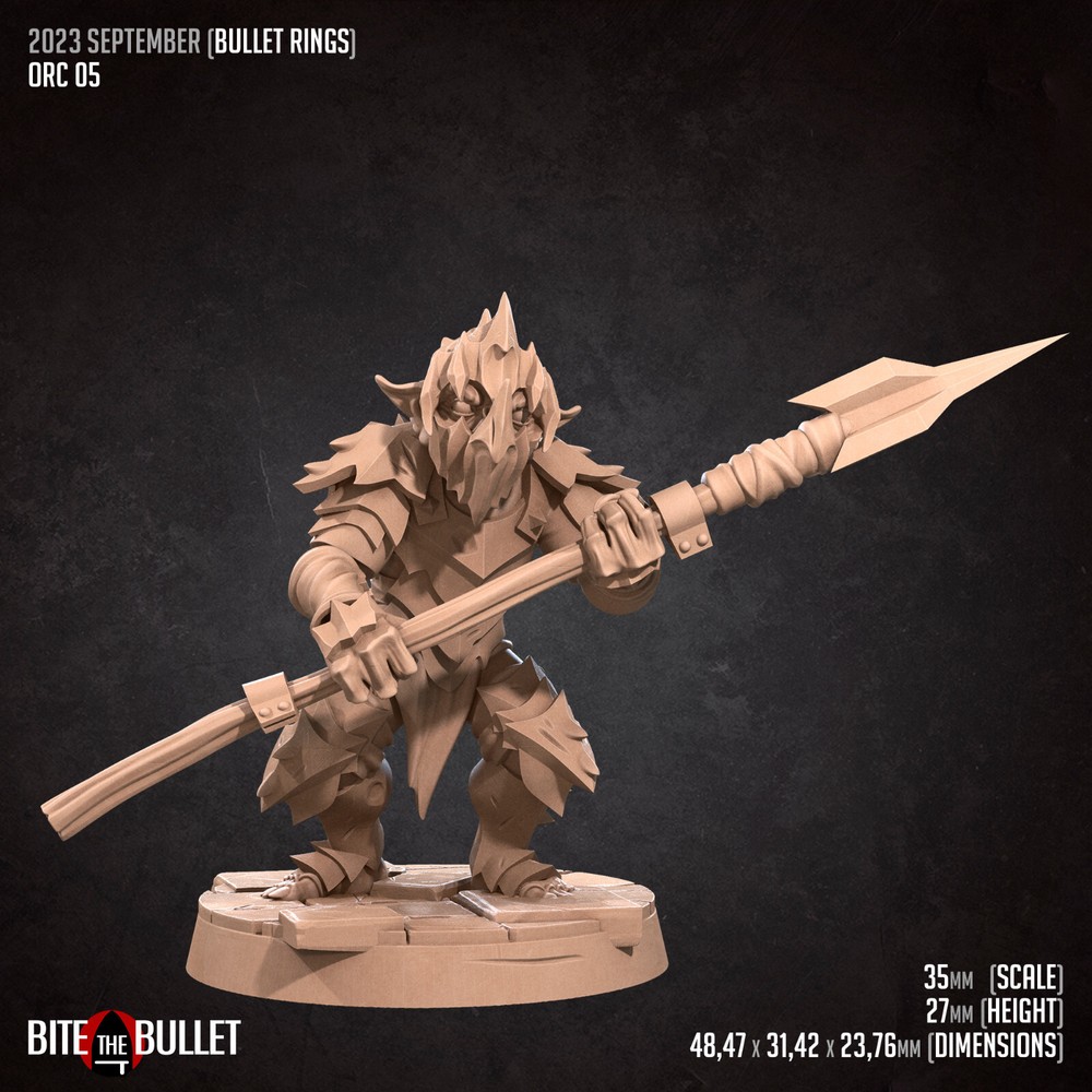 Orc / Goblin Fighter B - Bite the Bullet - Dungeons and Dragons