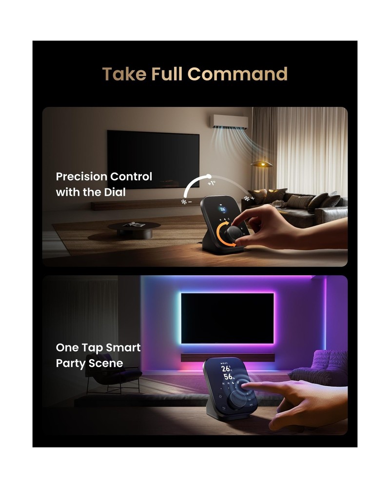 SwitchBot Hub 3 (3rd Gen), Smart Home Hub with 2.4" IPS Screen & Knob Control...