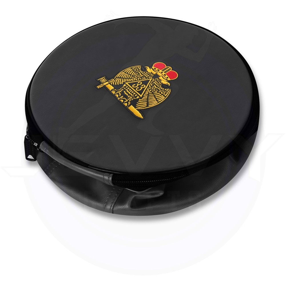 Masonic 33rd Degree Scottish Rite Crown Cap Case – Foldable Hat Carrying / Strap