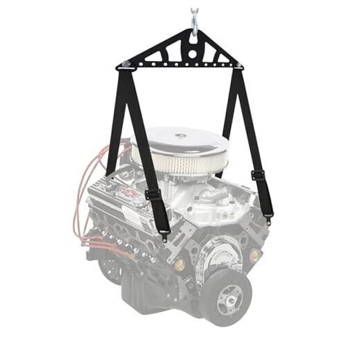 Universal 2/4-Point Engine Lift Sling Kit - 1200lb Capacity, Adjustable Nylon