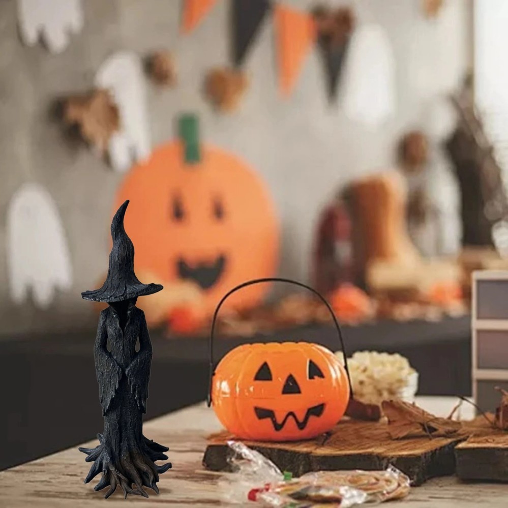 Cracker Barrel Tree Witch Statue 2026 20 cm Halloween Decor - New