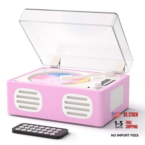 CD Player Portable Bluetooth Input/Output, Retro CD Player with Hi-Fi
