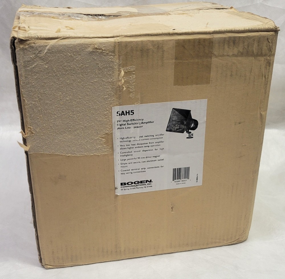 Bogen SAH5 5W HIGH-Efficiency digital switching Amplifier Horn Loudspeaker